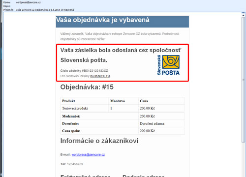 WooCommerce Doprava SK