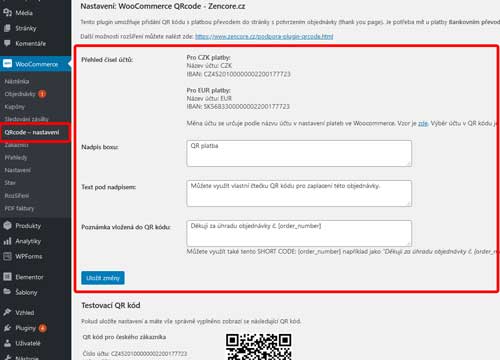 WooCommerce QRcode - Zencore.cz